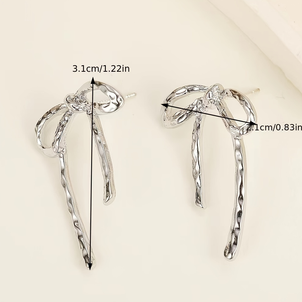 Hollow-Out Large Bow Stud Earrings